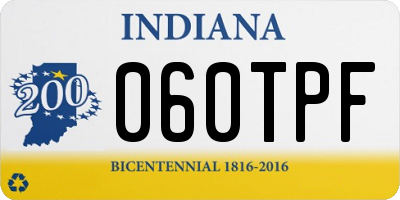 IN license plate 060TPF
