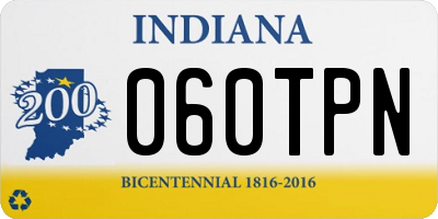 IN license plate 060TPN