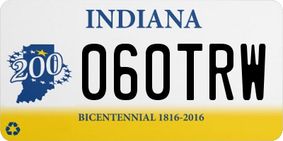 IN license plate 060TRW