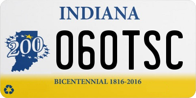 IN license plate 060TSC