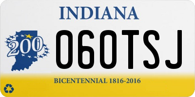 IN license plate 060TSJ