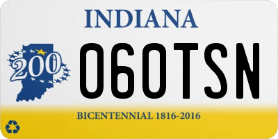 IN license plate 060TSN