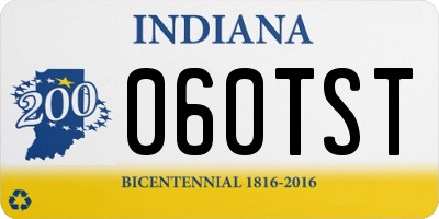 IN license plate 060TST