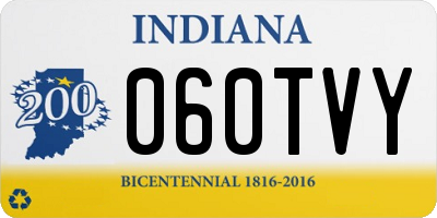 IN license plate 060TVY