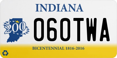 IN license plate 060TWA