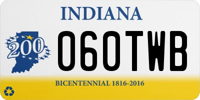 IN license plate 060TWB