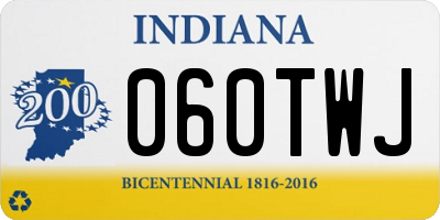 IN license plate 060TWJ