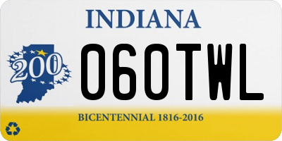 IN license plate 060TWL