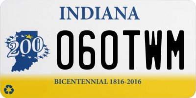 IN license plate 060TWM