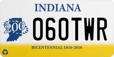 IN license plate 060TWR