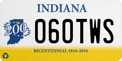 IN license plate 060TWS