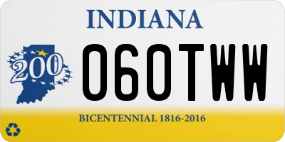 IN license plate 060TWW