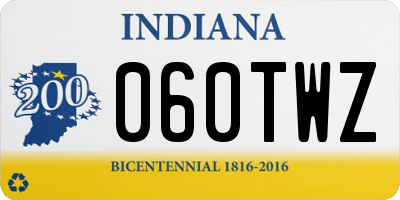IN license plate 060TWZ