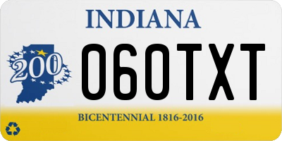 IN license plate 060TXT