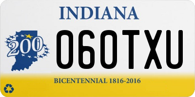 IN license plate 060TXU