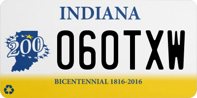 IN license plate 060TXW