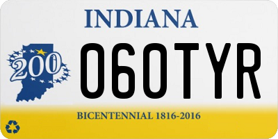 IN license plate 060TYR