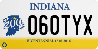 IN license plate 060TYX
