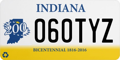 IN license plate 060TYZ