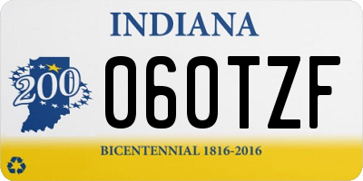 IN license plate 060TZF