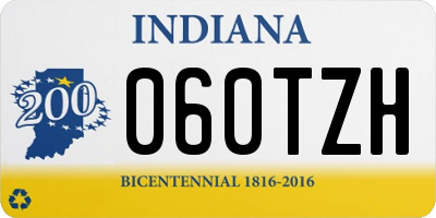 IN license plate 060TZH