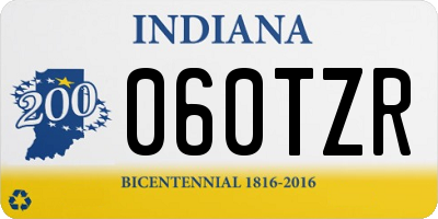 IN license plate 060TZR