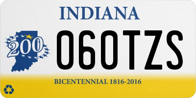 IN license plate 060TZS