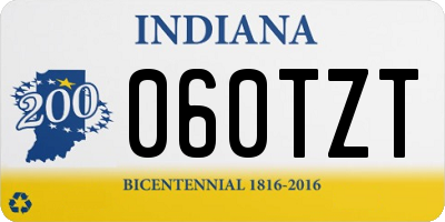 IN license plate 060TZT