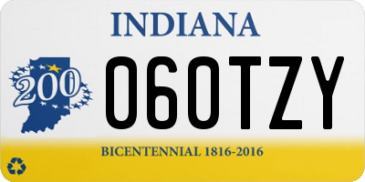 IN license plate 060TZY