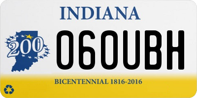 IN license plate 060UBH
