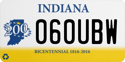 IN license plate 060UBW