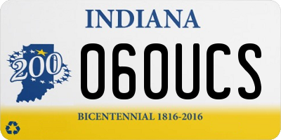 IN license plate 060UCS