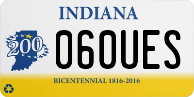 IN license plate 060UES