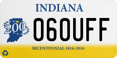 IN license plate 060UFF