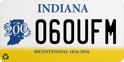 IN license plate 060UFM