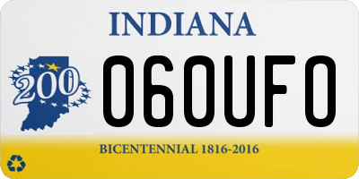IN license plate 060UFO
