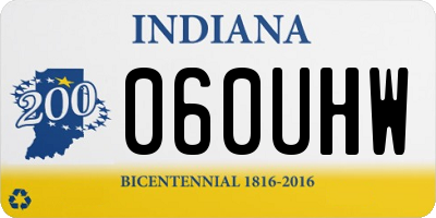 IN license plate 060UHW