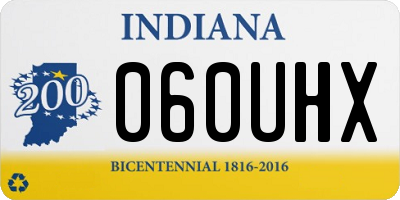 IN license plate 060UHX