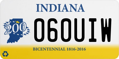 IN license plate 060UIW