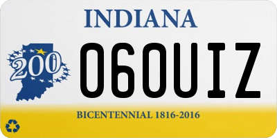IN license plate 060UIZ