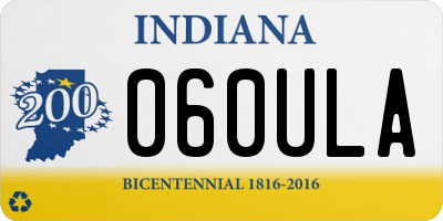 IN license plate 060ULA