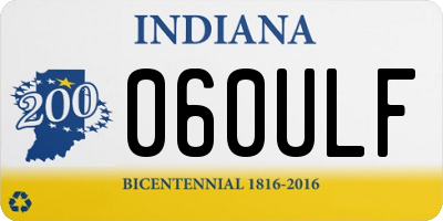 IN license plate 060ULF
