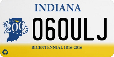 IN license plate 060ULJ