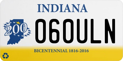 IN license plate 060ULN
