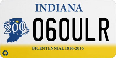 IN license plate 060ULR