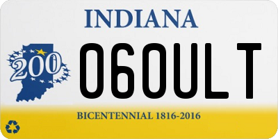 IN license plate 060ULT