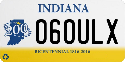 IN license plate 060ULX