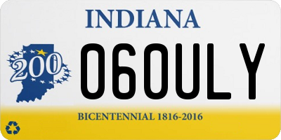 IN license plate 060ULY
