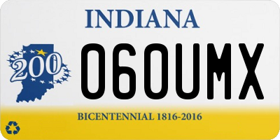 IN license plate 060UMX