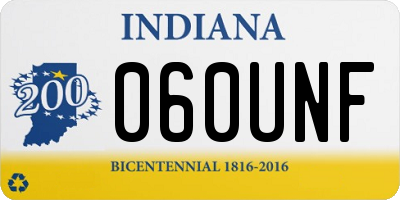IN license plate 060UNF